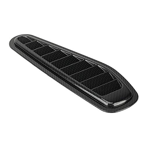 Suuonee Air Flow Intake Cover, 2Pcs Carbon Fiber Style Car Decorative Air Flow Intake Scoop Bonnet Vent Hood Cover Universal #TOP7