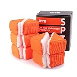 SPTA Car Interior Scrubbing Sponge, 10 Pack Triangle Car Wash Sponges, Wedge Scrubber for Scrubbing Leather, Rubber and Plastic