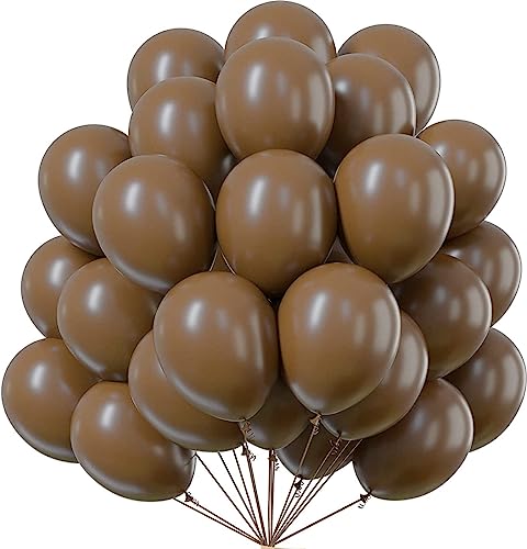 Image of 50 Pcs Retro Balloons Made of Strong Rubber (Retro Brown)