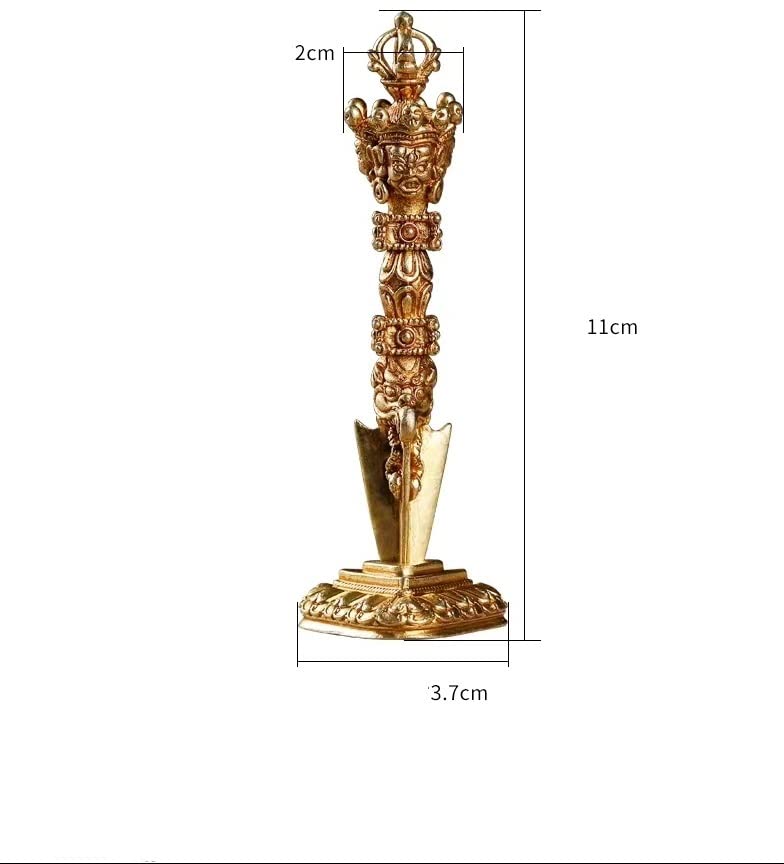 Amazon｜金剛杵 密教法具 3面憤怒尊 総高11cm 降魔杵 魔除け