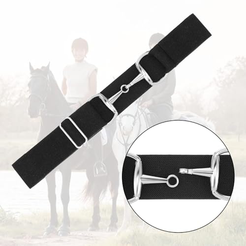 1.5 inch Adjustable Elastic Equestrian Belt for Women Bit Buckle Horseback Riding Leather Key Strap for Equestrian Sports3