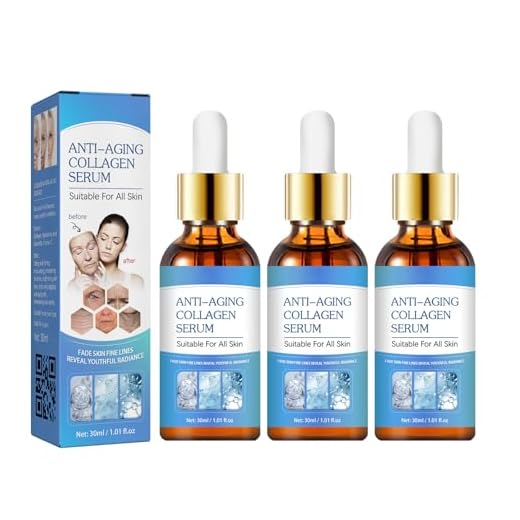 3 Pcs Facial Serum， Anti-aging Collagen Face Serum，Facial Skin Nourishing Hydrating Moisturizing Skin Care Essence，Tighten Skin，Reduces Wrinkles and Fine Lines，1.01 FL OZ Each