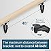 Hand Rail Brackets for Stairs- 6 Pcs Heavy Duty Black Handrail Brackets for Indoor Stairs or Outdoor Stairs Support, 3 Inch Hand Railing Brackets, Banister Brackets for Stairways Stair Railing Indoor