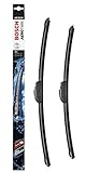 Extrem geräuscharmes Wischen BOSCH AR551S Scheibenwischer Aerotwin Retrofit , Länge: 550/500 mm – 1 Set für Frontscheibe