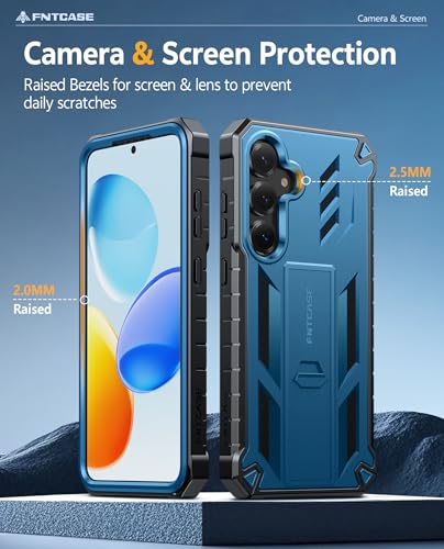 Coque Samsung S24 Plus antichoc robuste béquille étui protection bleu - 7