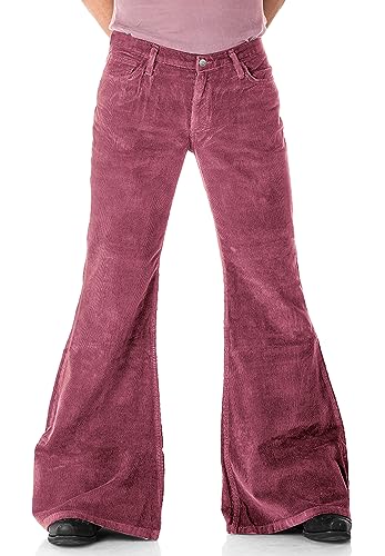 Men's Corduroy Bell Bottom Flares Pants 60s 70s Outfits Vintage Bootcut Autumn Trousers.2