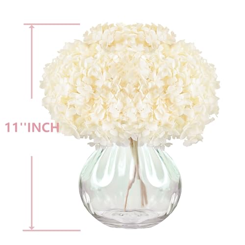 Arreglo de Hortensias Secas en Jarrón de Vidrio miniatura 4