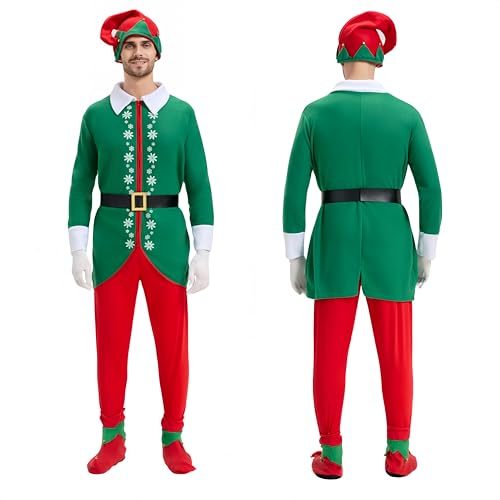 Costume elfe Noël homme pour incarner le parfait lutin sans stress en 6 pièces