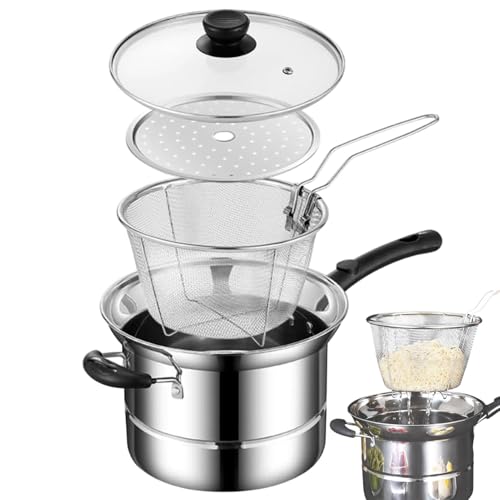 Friteuse en acier inoxydable durable et son panier passoire haute précision