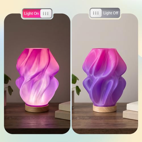 Image of IEMAI Translucent PETG Filament 1.75mm 1kg, Dual Color Gradient Magenta to Purple 3D Printer Filament Up to 600mm /s Rapid Printing for Lampshades Artwork & Home Decor