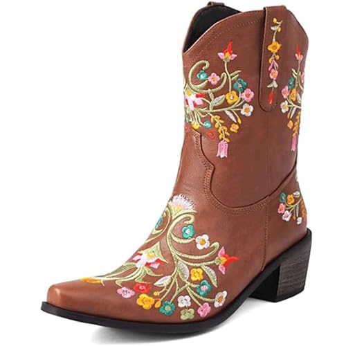 Botte Western Florale FGRID : En finir avec les Bottines de Cow-Girl Trop Serrées