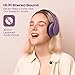 PowerLocus Bluetooth Over-Ear Headphones, Wireless Stereo Foldable Headphones Wireless and Wired Headsets with Built-in Mic, Micro SD/TF, FM for iPhone/Samsung/iPad/PC (Purple)