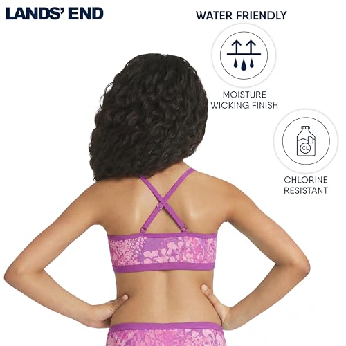 Image of Lands' End Girls' Swim UPF 50+ Adjustable Strap Bikini Set