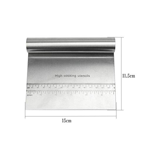 Honorall Raspador de massa Chopper Cortador de Pizza de Aço Inoxidável Cortador de Pizza com Escala