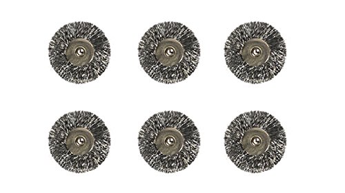 Pack of 6 Unmounted Steel Wire Wheel Brushes Jewelry Making Polishing Buffing Finishing