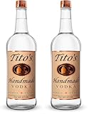 Tito’s Handmade – Vodka Artesanal, Ideal para Cócteles - Botella 700ml (Paquete de 2)