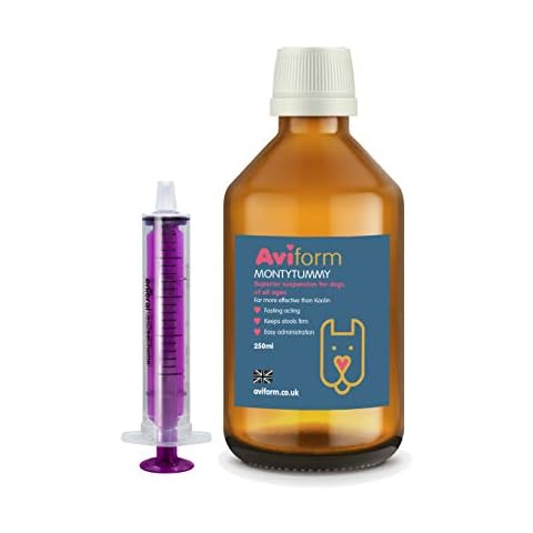 Aviform Montytummy Dog Diarrhoea Suspension - 250ml, Fast Acting Control for Loose Stools - Helps Remove Toxins to Restore Your Dogs Digestive health Cover