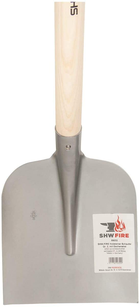SHW-FIRE Set: Straßenbesen 40cm breit und Holsteiner Schaufel | Für Hof, Garten & Baustelle | Ausheben, Material bewegen & Reinigen | Harte Borsten & Kratzkante | Schaufel aus Spezialstahl