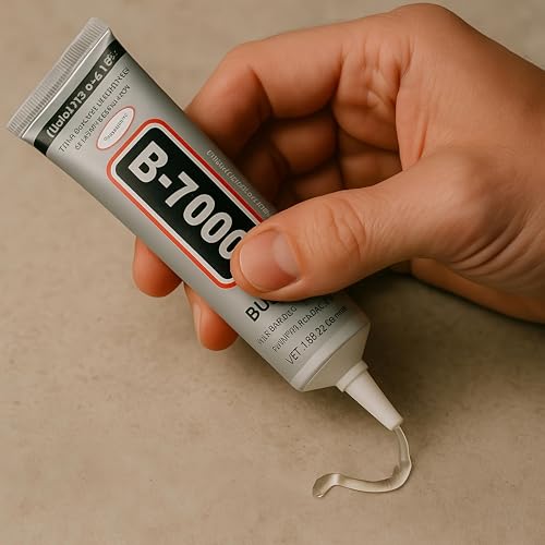 Image of B-7000 Multi-Purpose Adhesive Glue (50ML / 1.68 fl. oz) - Clear Liquid Glue Ideal for Crystal Crafts, Jewelry, Beads, Clothing, Shoes, Fabrics, Screen Repair, Metal, Stone & Glass
