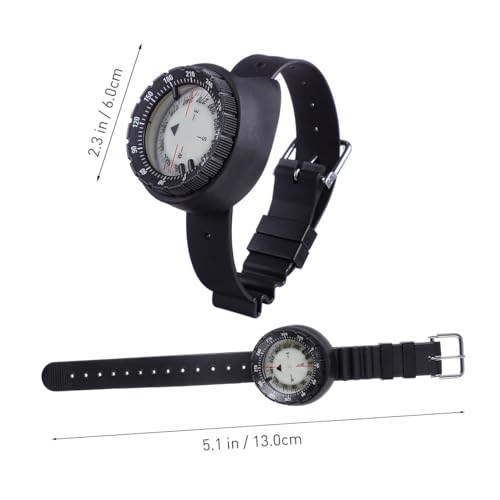 Brújula luminosa impermeable tipo pulsera con banda oscura para senderismo, camping y navegación al aire libre miniatura 2