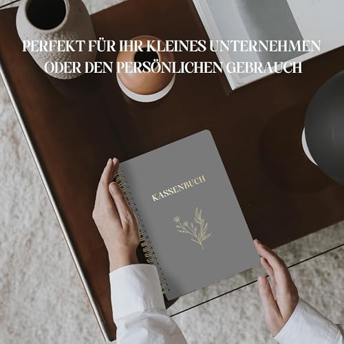 BIROYAL Kassenbuch A5-120 Seiten Haushaltsbuch, Budget Planner & Kassenbücher - Einnahmen Ausgaben Buch - Haushaltsbuch zum Eintragen - Kassenbuch Kleinunternehmer- Ausgaben Tracker Finanzplaner