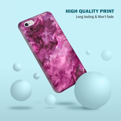 Coque iPhone 6 rose marbrée fine et rigide protection anti-rayures