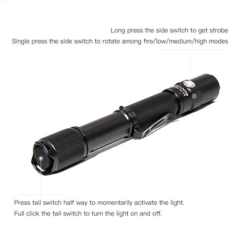 Thrunite Led Flashlight Archer 2A V3 500 Lumens Cree Portable Edc Aa Flashlight With Lanyard, Ipx8 Water-Resistant Dual Switch Outdoor Flash Light For Hiking, Camping, Everyday Use - Cw #TOP4
