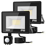 vighep 30W LED Strahler mit Bewegungsmelder Außen, 3000LM Superhell LED Fluter...
