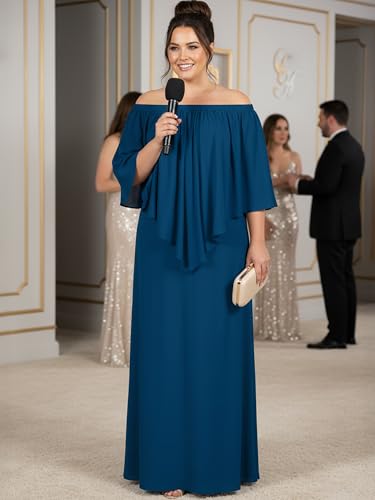 Image of KOH KOH Womens Strapless Off Shoulder Flattering Cocktail Maxi Dress Gown