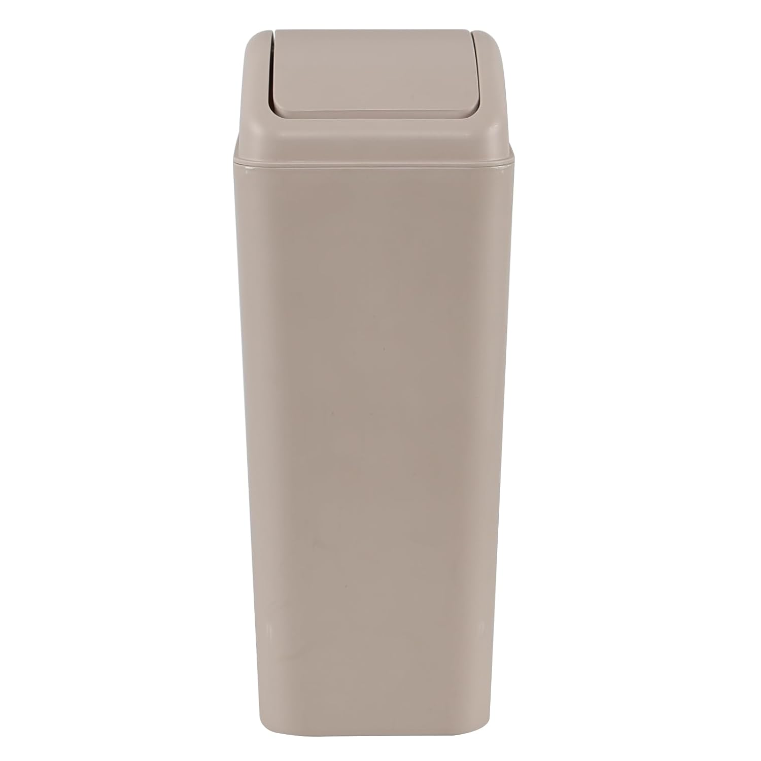 14 Liter Plastic Trash Can with Swing Lid, 3.5 Gallon Slim Swing Top Garbage Can, 1-Pack