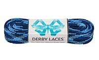 Algopix Similar Product 6 - Derby Laces Blue Camouflage Waxed Skate