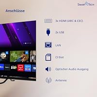 Smart Tech 32QV02V QLED Fernseher 32 Zoll VIDAA Smart TV mit HD Auflösung – Ansicht 4