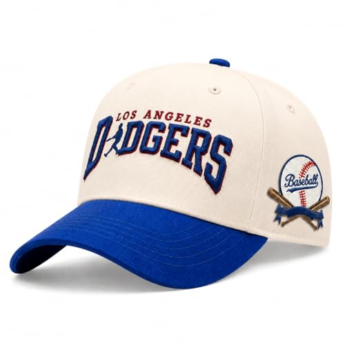 Classic La Style Baseball Cap for Men Women - Premium Embroidered Cotton Los Angeles Hat Adjustable Snapback Vintage Trucker Cap