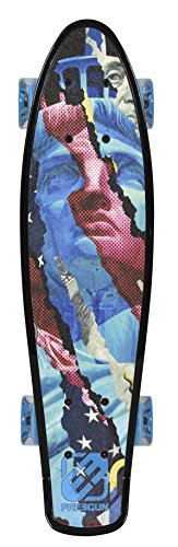 FREEGUN Liberty 22, 5 avec Roues Lumineuses Skateboard Mixte Enfant, Noir