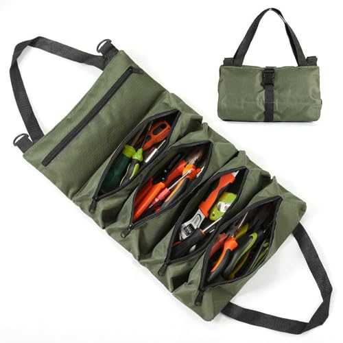 ZXTGBQ Bolsa Herramientas Pequeña, Basics Bolsa de Herramientass, BBolsa Porta Herramientass, BBolsa Enrollable Herramientasz, Estuche Herramientas con 5 Bolsillos Para Electricistas, Fontaneros