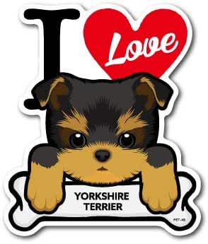 Amazon Co Jp Pet 045 Yorkshire Terrier ヨークシャー テリア Dog Sticker ドッグステッカー 車 犬 イラスト アイラブ ペット 愛犬 ペット用品