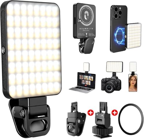 128LED Lumière Téléphone Selfie Light,magnétique Lampe à Selfie F...