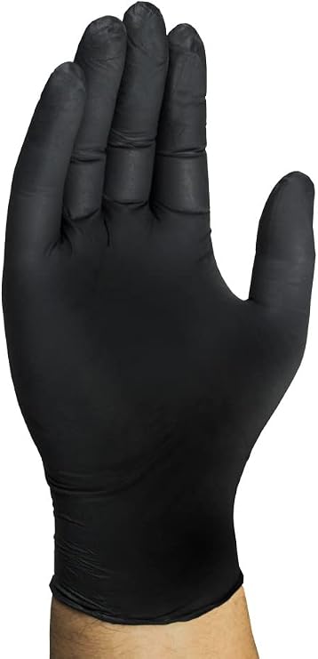 Mechanix Wear 5 Mil Nitrile Disposable Gloves with High Dexterity, Latex Free, Powder Free, Nitrile Rubber Gloves, Textured Grip, 100 pack, Cleaning and Mechanic Work Gloves (Black 5 Mil, X-Large)