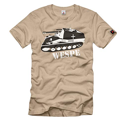 T-shirt militaire imprimé Wespe Selbstfahrlafette WK panzerhaubitze artillerie pour collectionneur
