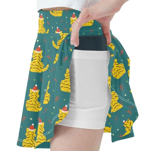 Girls Skorts High Waist Athletic Skirts with Shorts Tigers Stretchy Teens Performance Tennis2