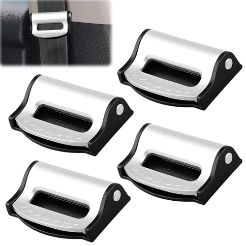 EBQOSK 4 - Pack Seat Belt Adjuster Clips, Adjustable Anti
