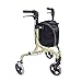 Price comparison product image NRS Healthcare Freestyle 3 Wheel Rollator, Ultra Lightweight 5 kg (11lb) - Champagne Gold, P23049