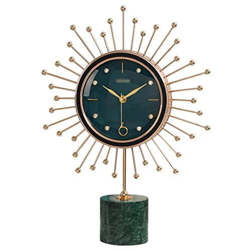 Klhhg Nordic Marble Desk Clock Modern Silent Home Table Clock Living Room Desktop Decoration Decoration (Color : A, Size : 3345Cm) #TOP8