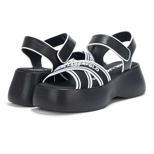 Image of KARL LAGERFELD Women's Meddi Strappy Platform Sandal With Logo