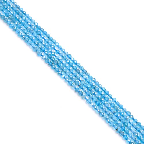Blue Apatite perles en vrac rondelle facettée 2mm pour la fabrication de bijoux 5 brin - 2