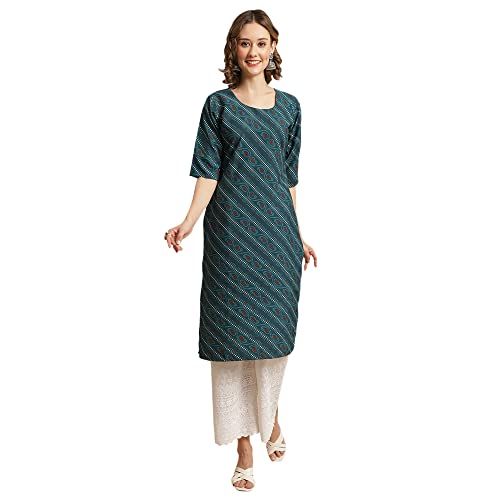 Image of Pinkmint Women's Crepe Digital Printed Straight Kurta