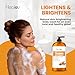 Ganskin Turmeric Body Wash – Skin Brightening Soap for Dark Spots, Hyperpigmentation – Exfoliating Turmeric Face Wash Reduces Acne, Scars, & Cleanses Skin – Natural Bath Liquid Soap