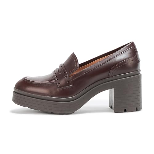 Cole Haan Cole Haan Women's Pacy Heeled Penny Loafers, Madeira Leather, 9-B US