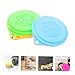 LIOOBO Silicone Pet Can Covers 6 Pack Dog Food Can Lids Covers Reusable Sealable Random Color