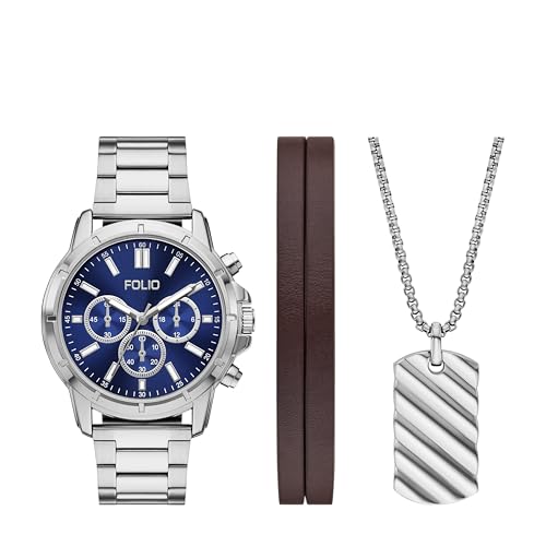 Montre pour homme argentée à trois aiguilles pour un style chic au bureau comme en soirée